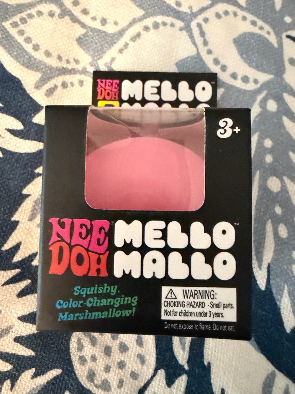 “NeeDoh” Mello Mallo Pink Squishy Marshmallow Stress Ball - New